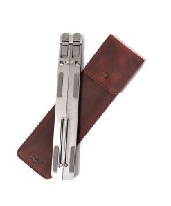 deri kaplı metal laptop standı ve kılıfı